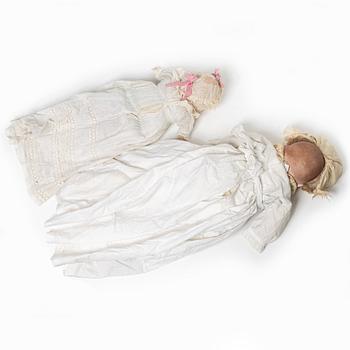 Baby dolls, 2 pcs, Germany 1920s, manufacturers Grace S Putnam and Louis Amberg.