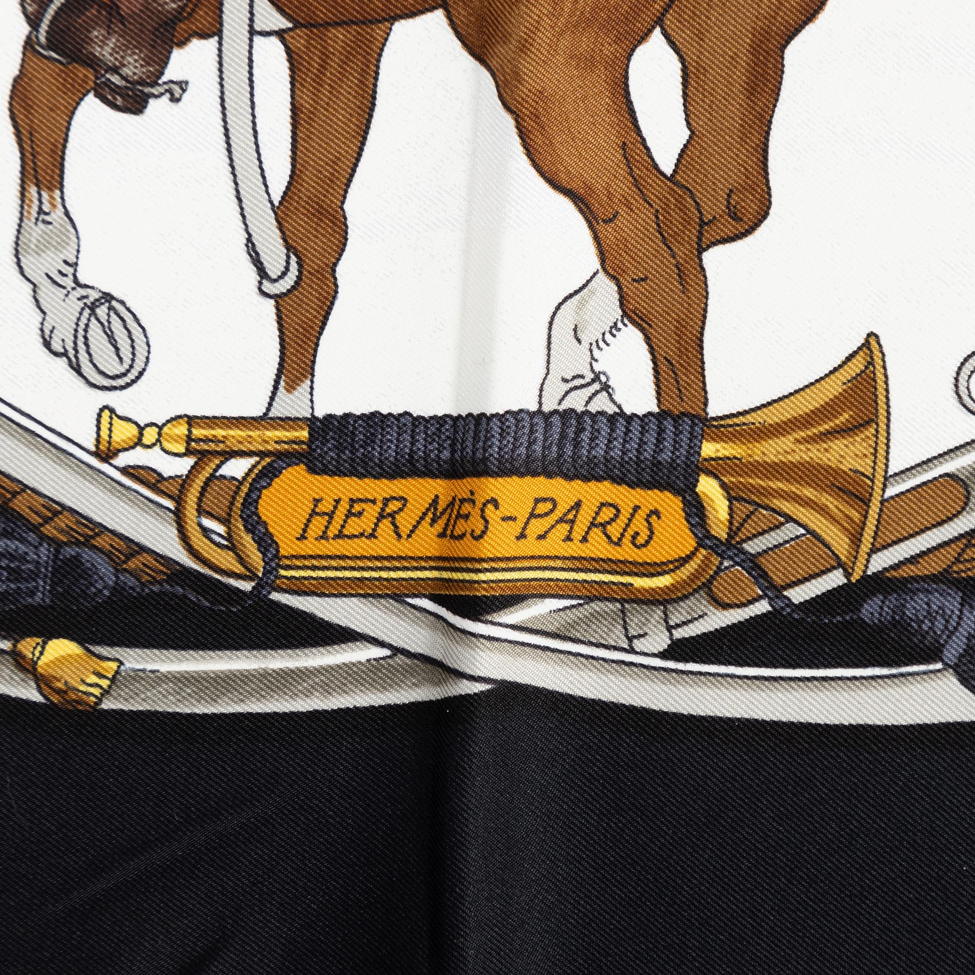 Hermès, scarf, "Marine et Cavalerie".