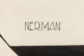 Einar Nerman, ink drawing, signed Nerman.