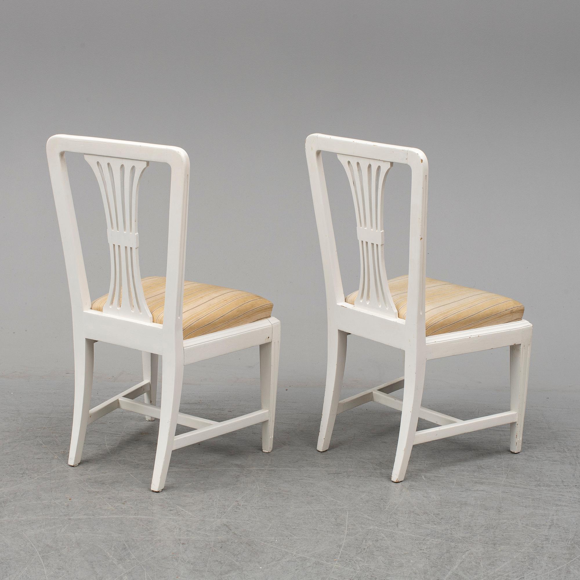 Ten chairs, Gustavian style, early 20th century.