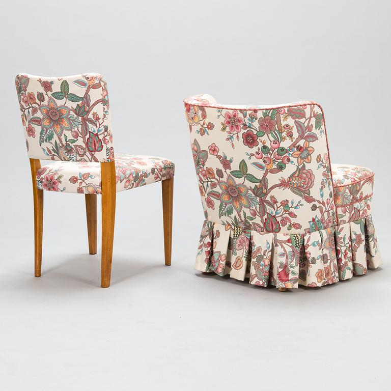 STOL och FÅTÖLJ, Stockmann oy ab, Finland sent 1940-tal.