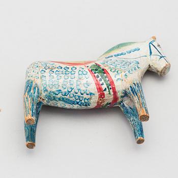 A painted folk art dala horse early 20th century.