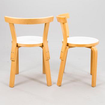 ALVAR AALTO, a set of six model 68 Chairs by Artek.