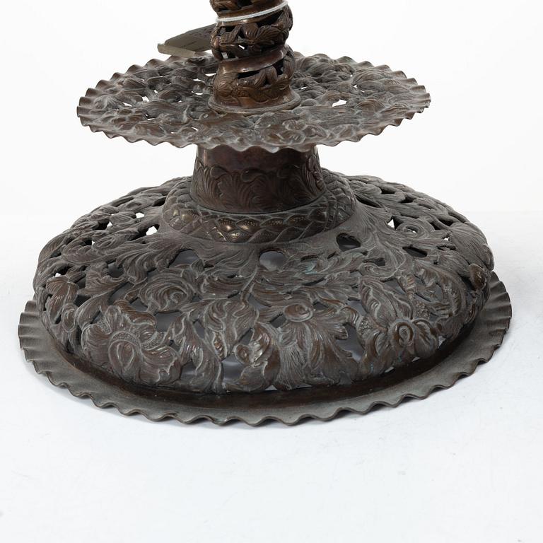 Ljusstakar, ett par. Koppar, barockstil, 1800-talets andra hälft.
