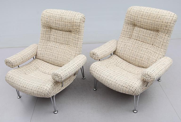 FÅTÖLJER, 1 par, Bröderna Andersson, 1900-talets andra hälft.