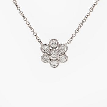 Tiffany & Co, kaulakoru, "Garden Flower", platinaa ja briljanttihiottuja timantteja.