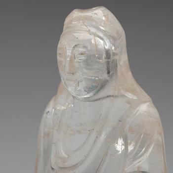 A rock chrystal figure, Qing dynasty.