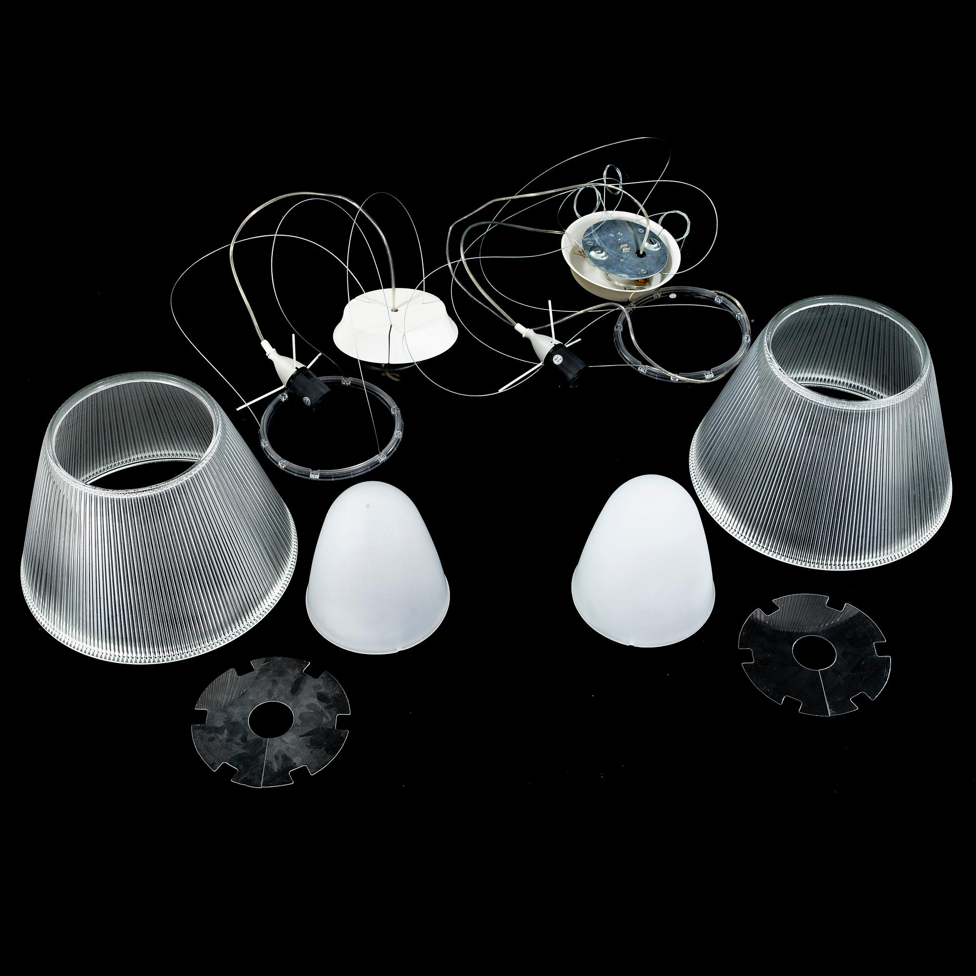 A pair of "Romeo Moon S1" lamps, designed by Philippe Starck for Flos.