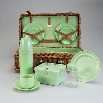 Picnic basket, Coracle, England, 1950th.