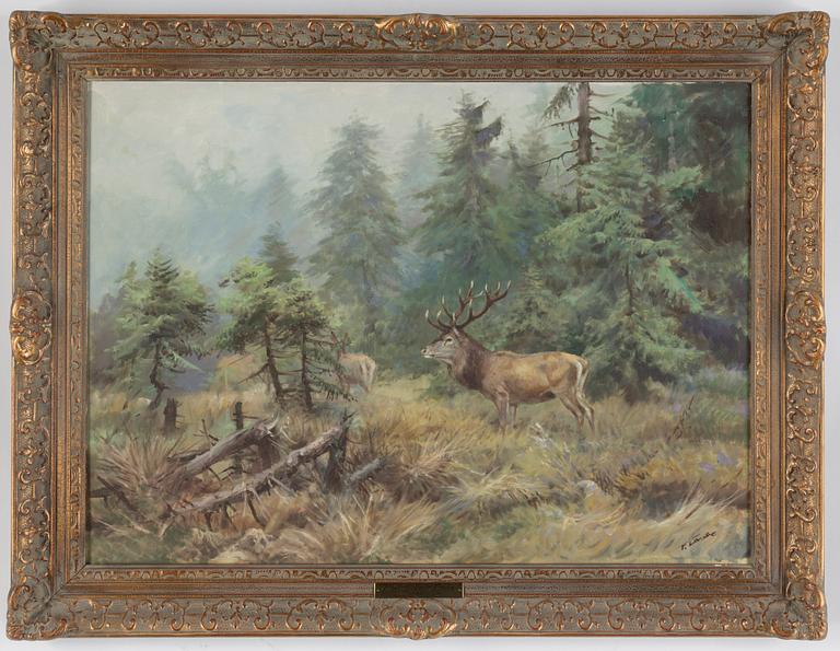 FRITZ LAUBE, oil on canvas, signed.
