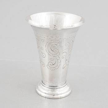 Cup, silver, Tage Göthlin, Tenn & Silver Ab, Tesi, Gothenburg 1976.