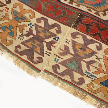 Antique Konya kelim, central Anatolia, ca 360 x 157 cm.