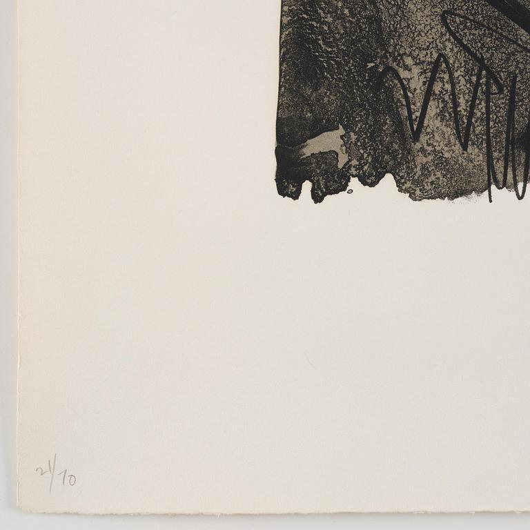 Jasper Johns, "Figure 3" from: Black Numerals Series.