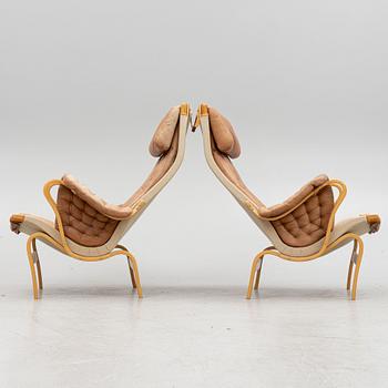 Bruno Mathsson, armchairs a pair, "Pernilla", Dux.