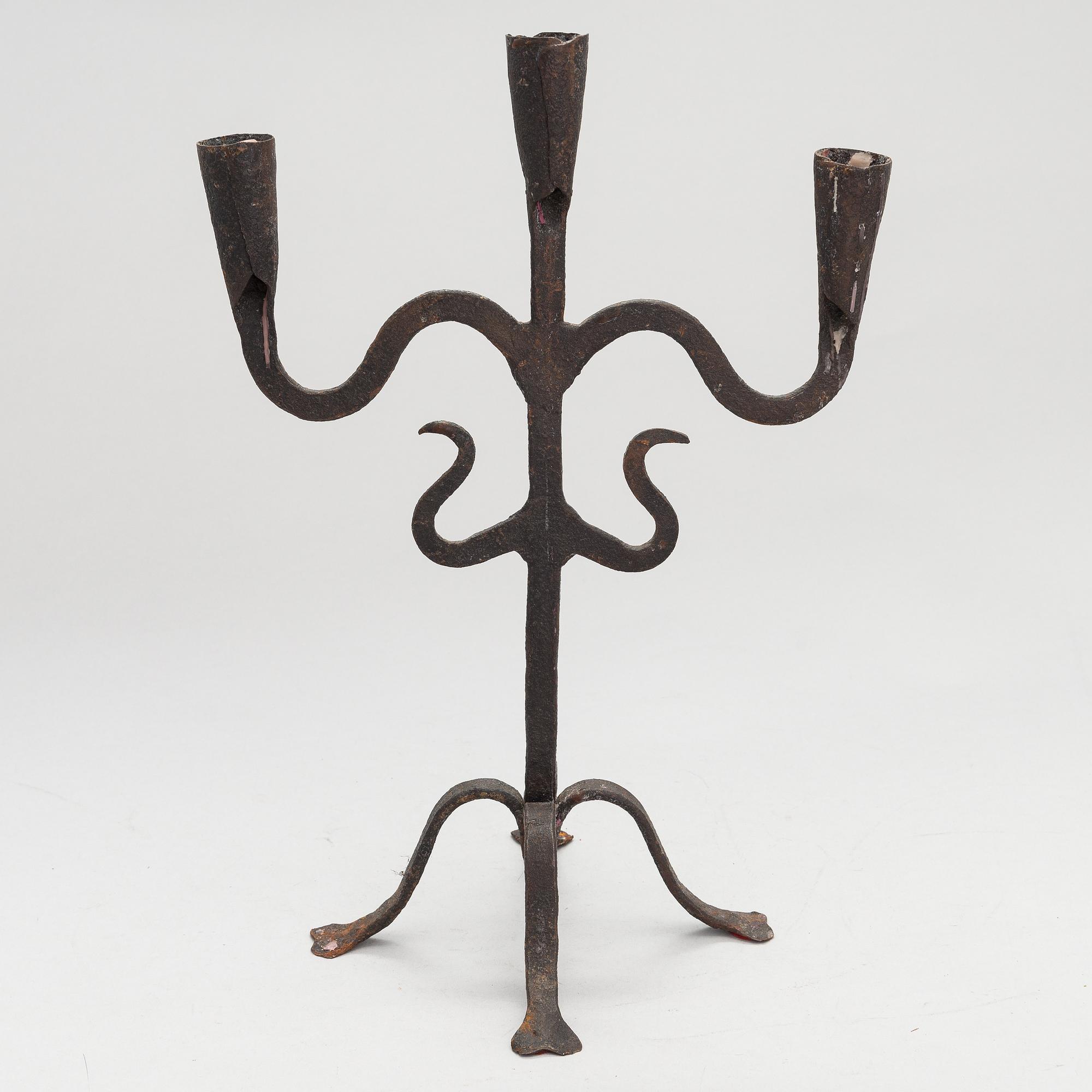 Ljusstake, järnsmide, 1700-tal.