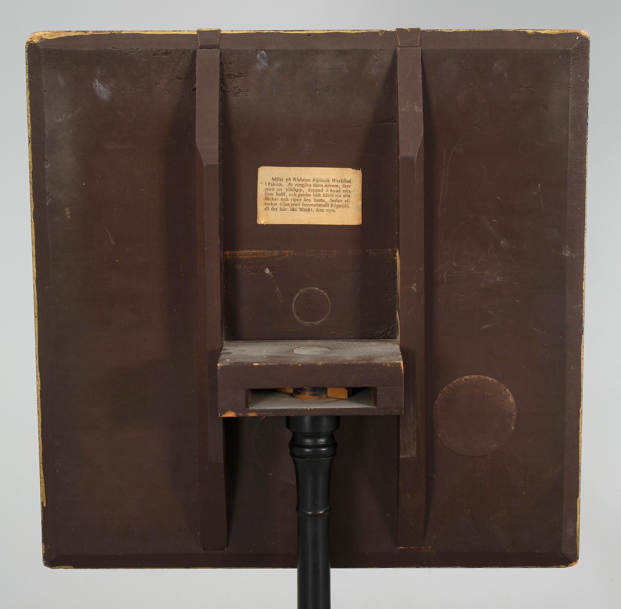 FÄLLBORD, av Johan Nils Asplind, verksam i Falun 1783-1820.