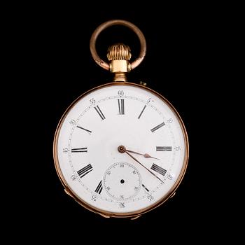 FICKUR, 14 k guld, omkring år 1900.