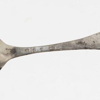 Ten Swedish silver spoons, 18th-19th Century.