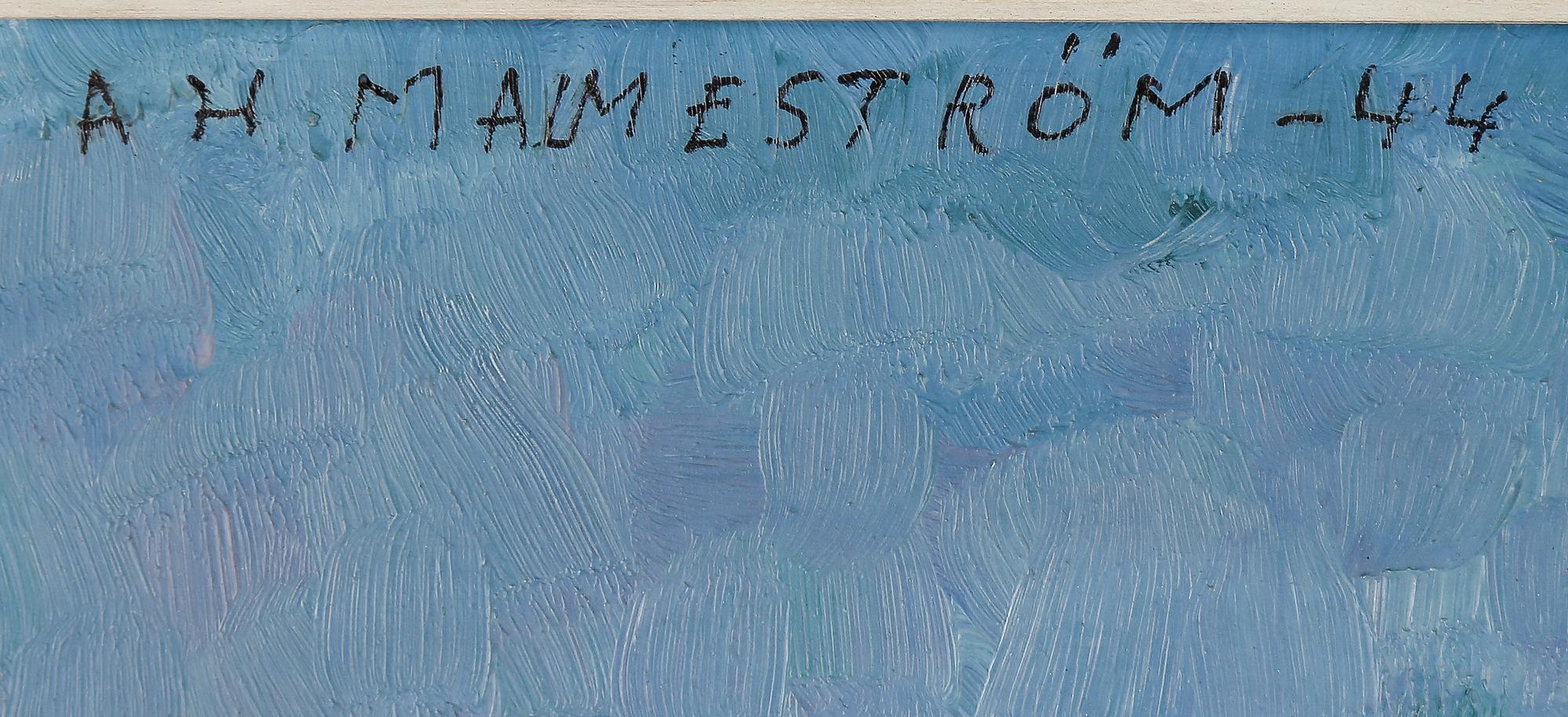 AKKE HUGH MALMESTRÖM, olja på pannå, signerad och daterad -44.