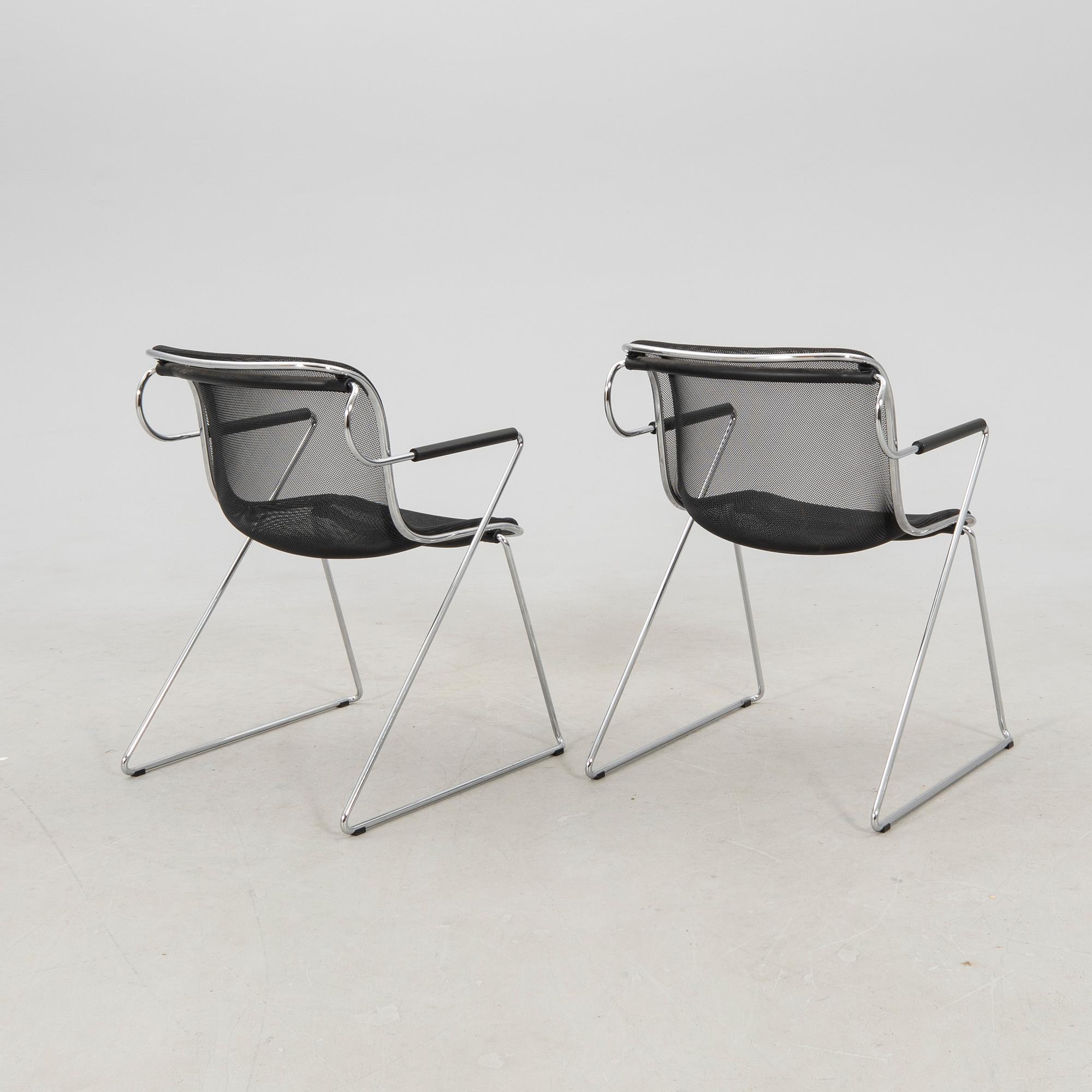 Charles Pollock, armchairs 2 pcs "Penelope" for Castelli, Italy, 1982.