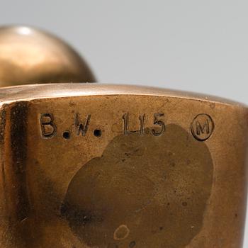 BJÖRN WECKSTRÖM, A BRONZE SCULPTURE, signed B.W. 115.