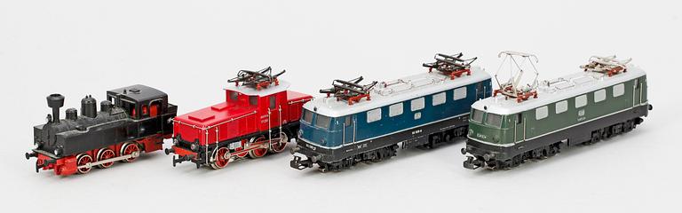 PARTI LOK 4 st, Märklin H0 3034, 3090 samt 3001, 1900-talets andra hälft.