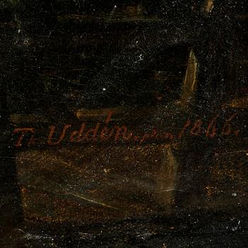 HARALD THEODOR UDDÉN, olja på duk, signerad och daterad 1866.