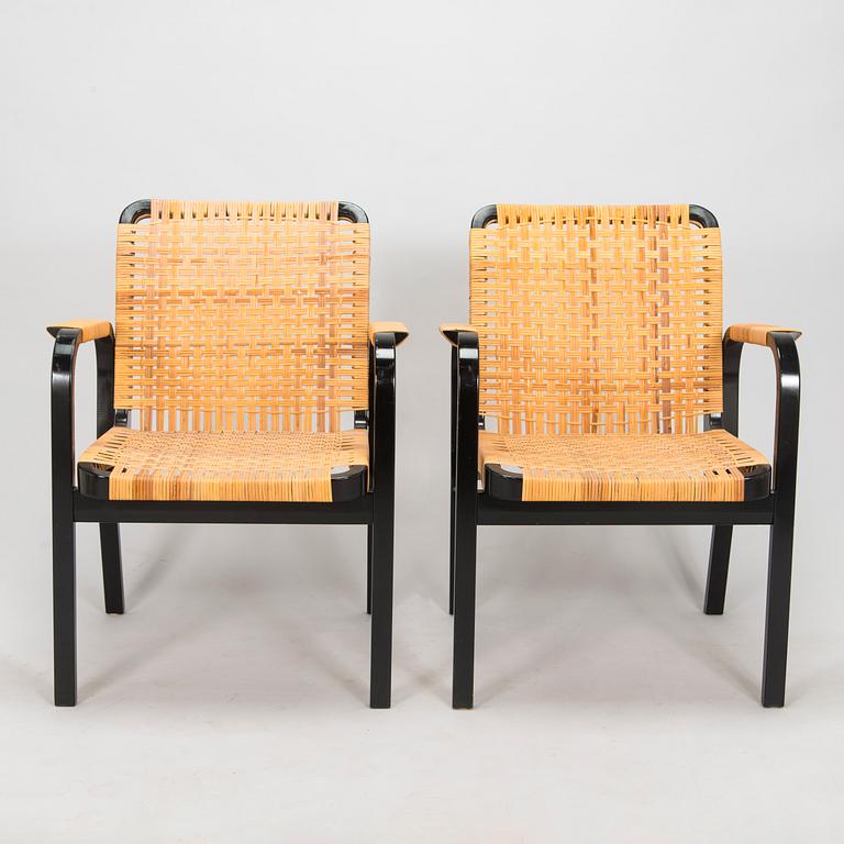 Alvar Aalto, four 1970s '45' armchairs for Artek.