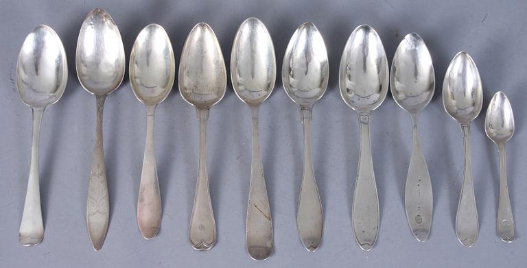 SKEDAR, 10 st, silver, 1700/1800-tal.