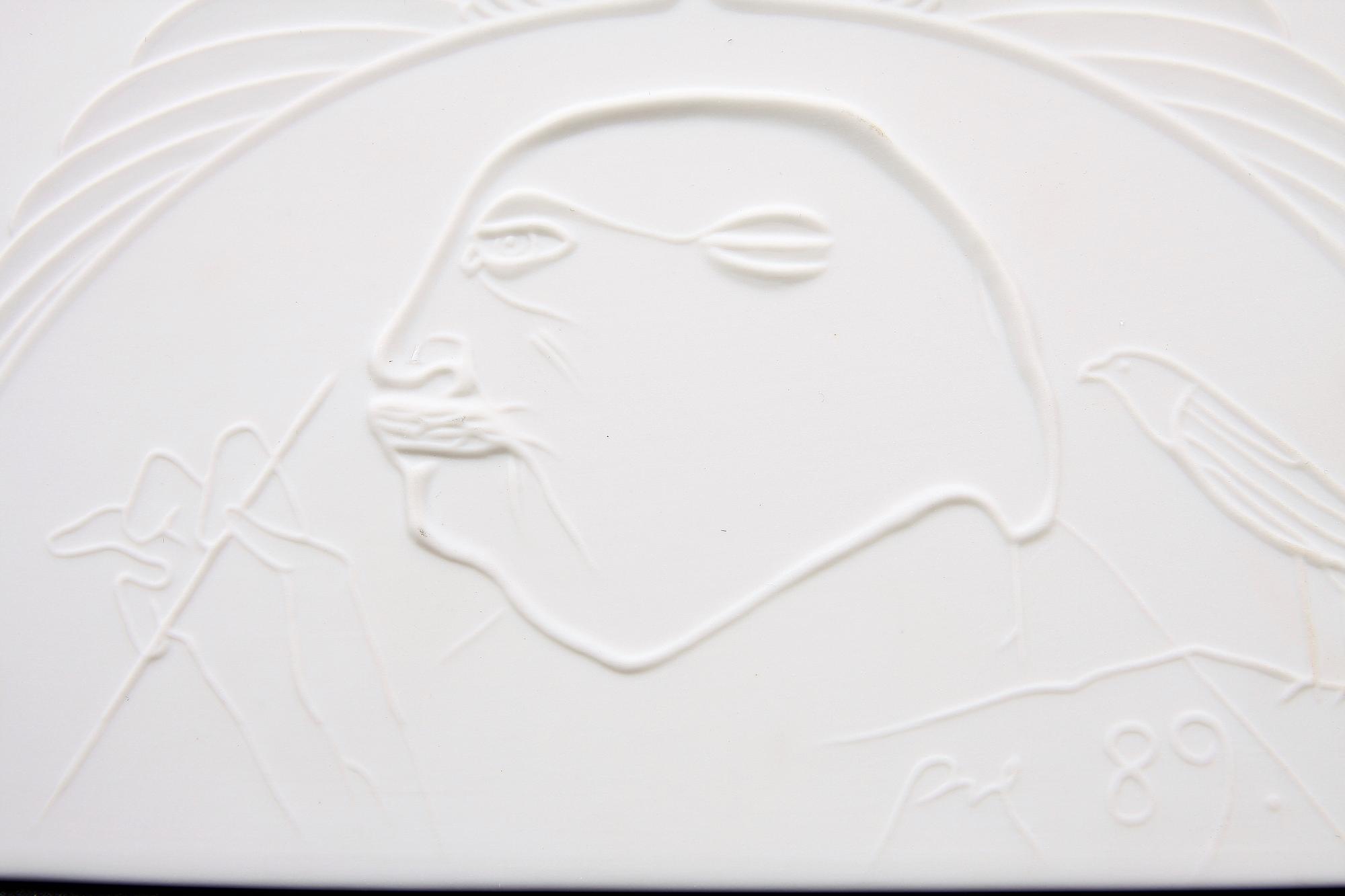 RELIEFER, 3 st, porslin, Paul Wunderlich, Rosenthal.