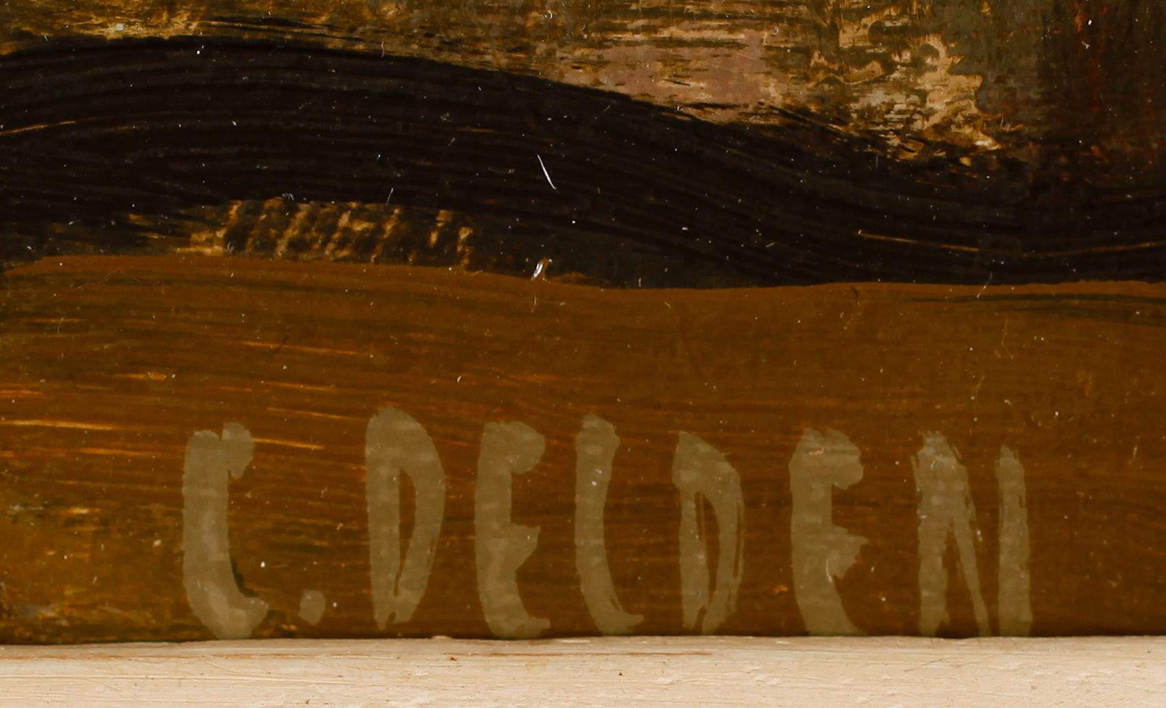 CARL DELDEN, olja på pannå, signerad.