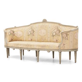 55. A Gustavian 'canapé en corbeille' sofa, late 18th century.