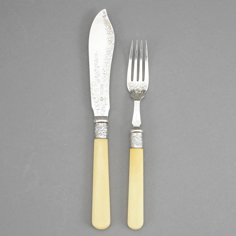 BESTICK, 24 delar, pläter, England, 1900-talets mitt.