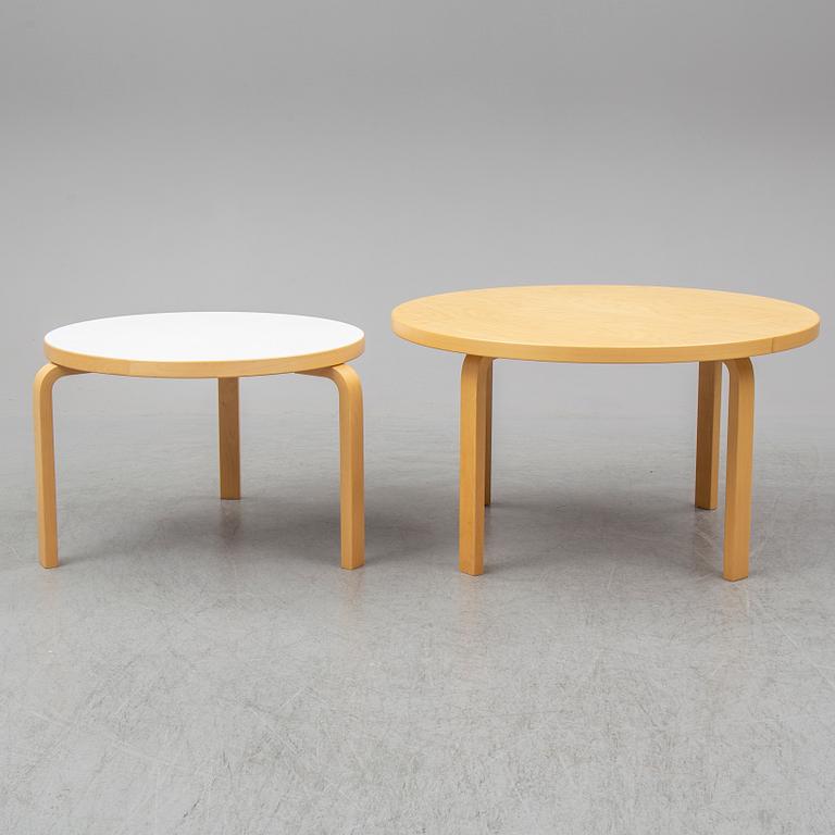 ALVAR AALTO, two tables, Finland, Artek.