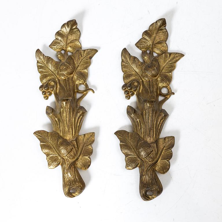 Wall lights a pair, late 19th century.