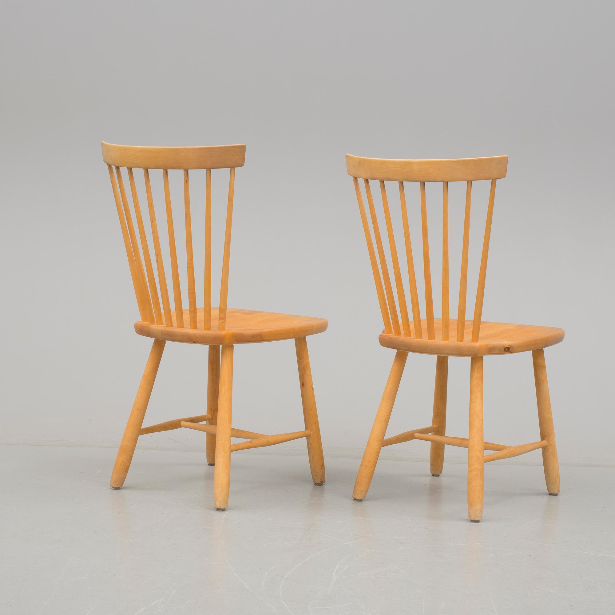 STOLAR, 4 stycken, "Lilla Åland", Carl Malmsten, Stolab.