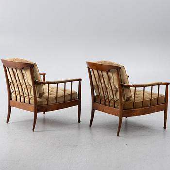 Kerstin Hörlin-Holmquist, a pair of 'Skrindan' armchairs, OPE-Möbler, late 20th Century.