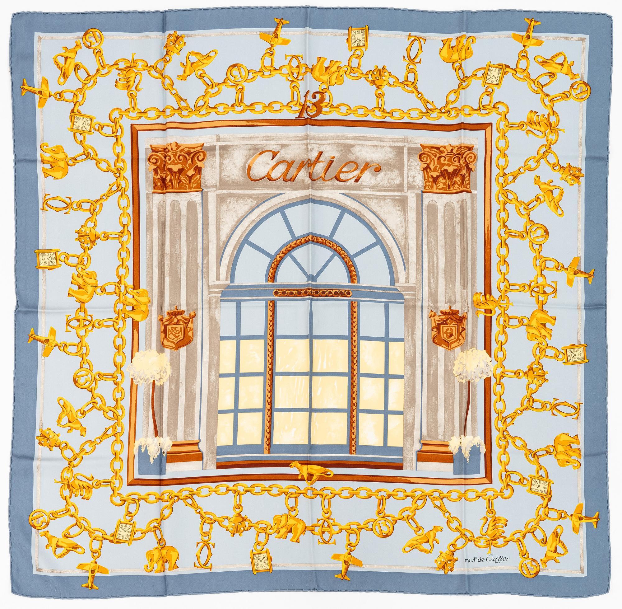 Cartier, scarf.