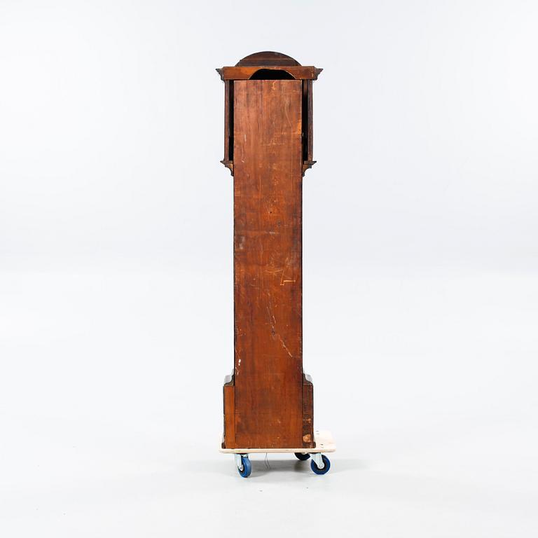 A grandfather clock, clockface marked Jamed Low, Arbroath, 19th century.