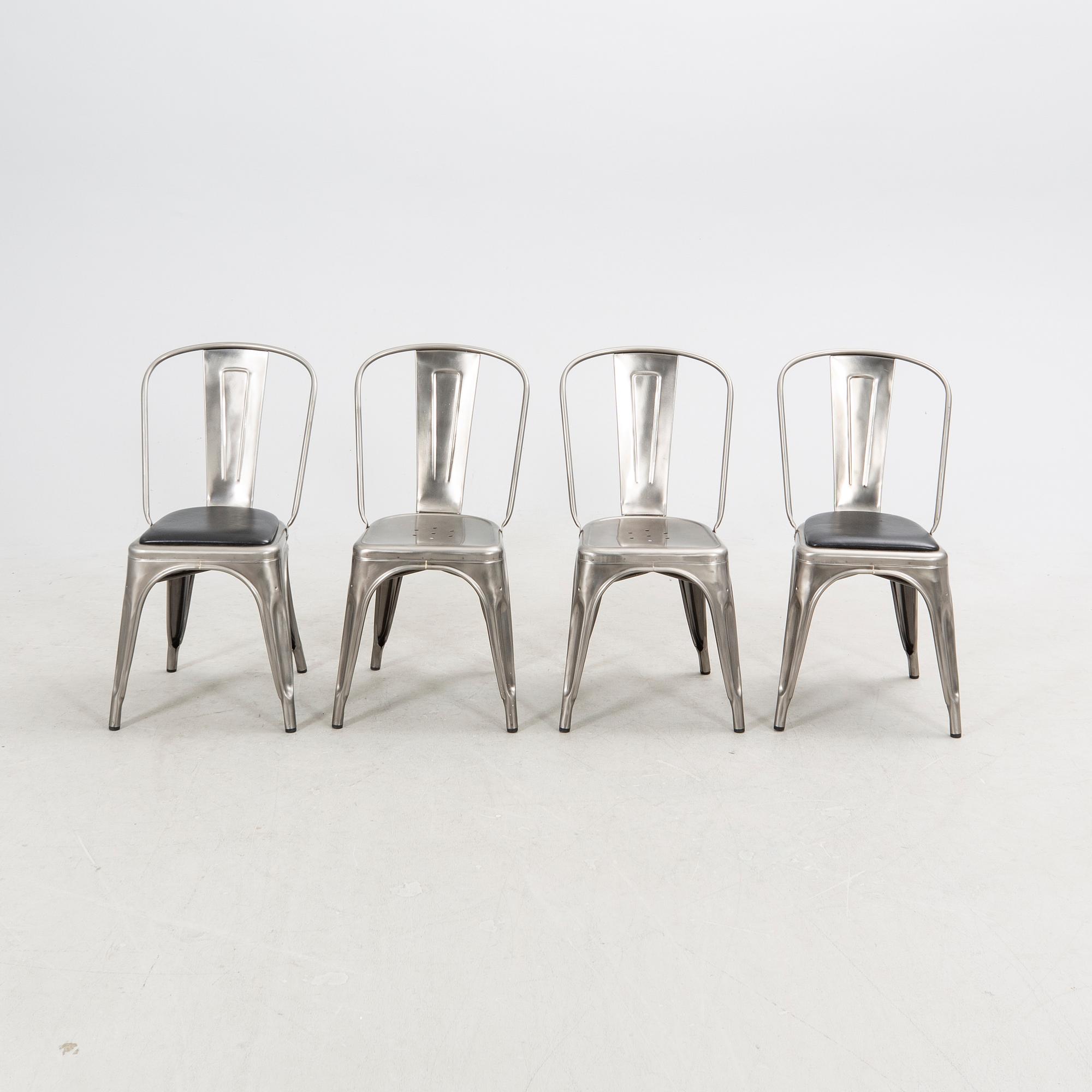 Xavier Pauchard chairs, 8 pcs, "A Stol", Tolix, France. 2000s.