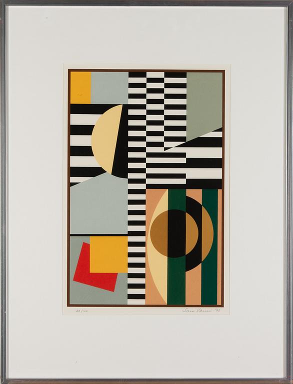 SAM VANNI, serigrafi, signerad och daterad -78, numrerad 87/100.