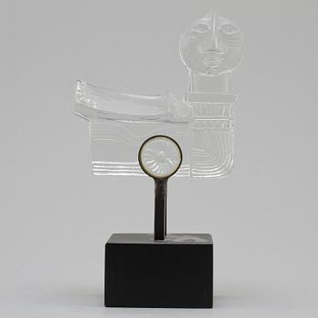 SKULPTUR, glas, Bertil Vallien, Boda trä, osign, 1900-tal.