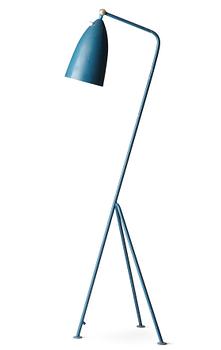 238. Greta Magnusson Grossman, a "G-33" (Grasshopper), blue lacquered floor light, Bergbom's, Sweden 1950's.