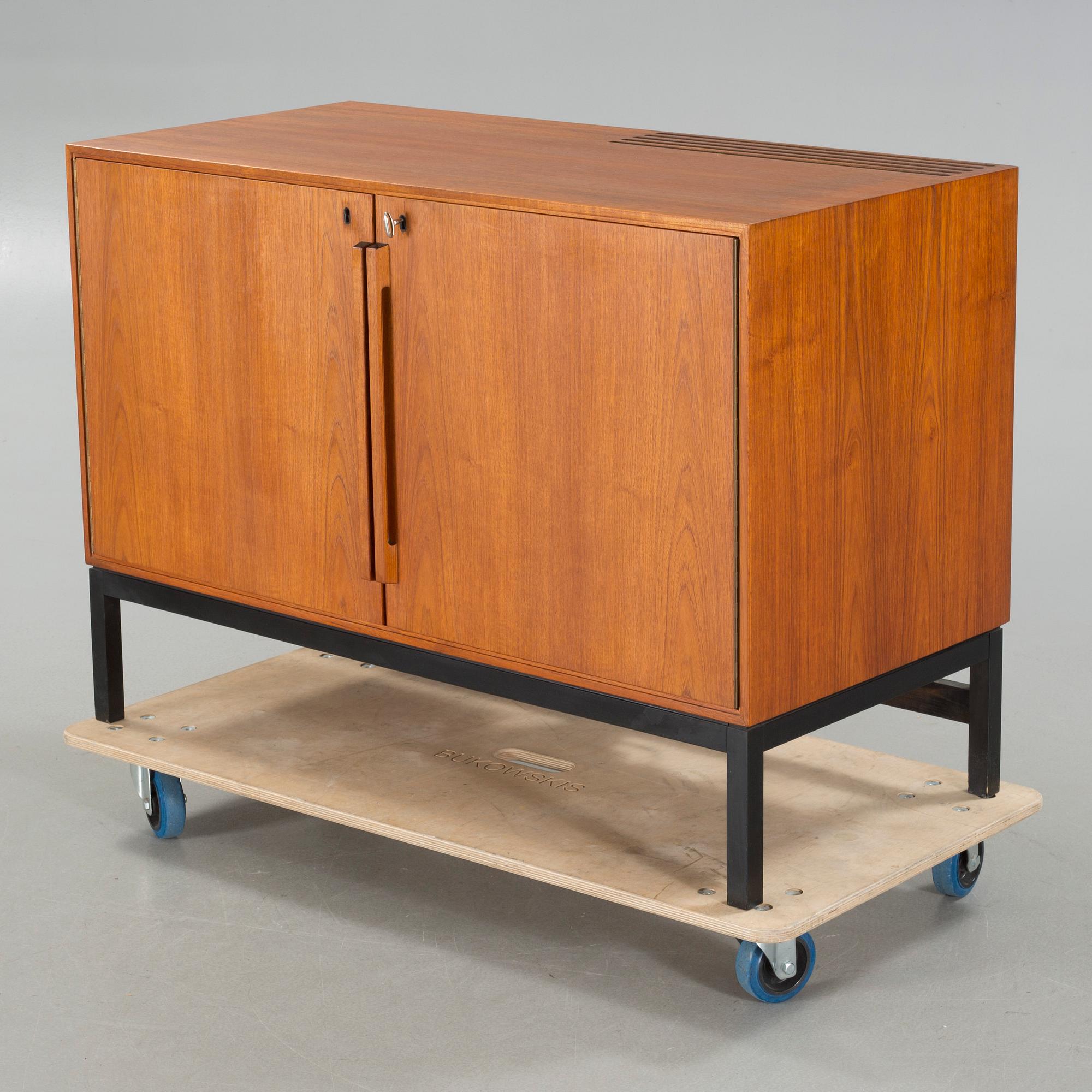 CABINET WITH FRIDGE, design Bernadotte & Björn, Scan-Atlas and Silkeborg Mobile Factory, Denmark, 1960s.