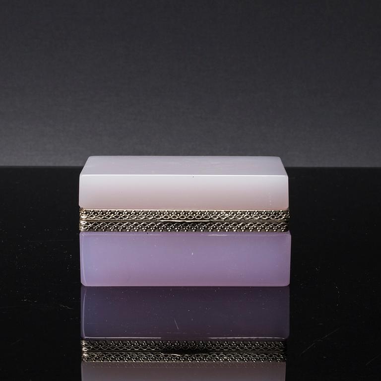 A FRENCH GLASS BOX, first half of 20 th century.