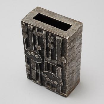 A "Steel art" vase, designed by Olav Joa for Polaris Fabrikker, model design and production started 1972.