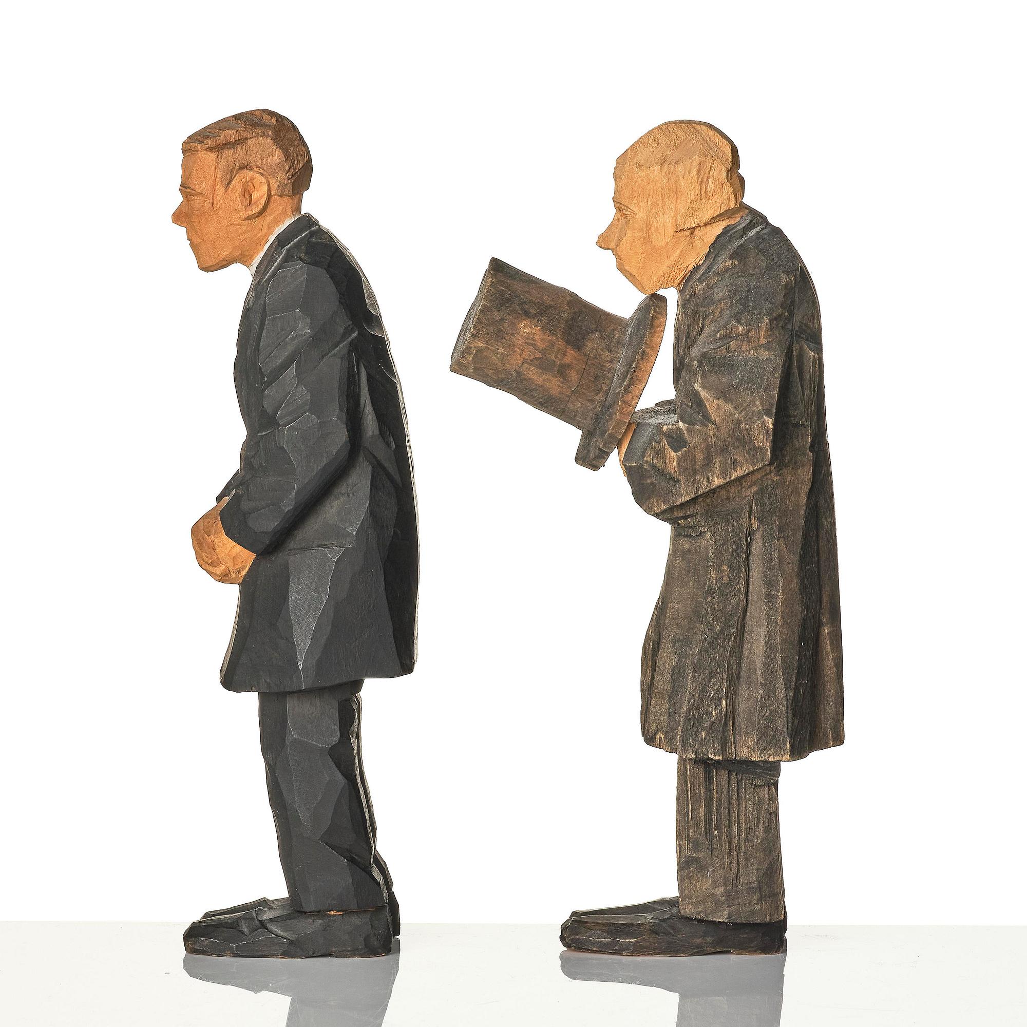 Axel Petersson Döderhultarn, "Bröllop" (The wedding) (7 pieces).