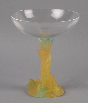 GLAS PÅ FOT, glas och pâte de verre. Jugendstil, Daum, France, 1900/2000-tal.