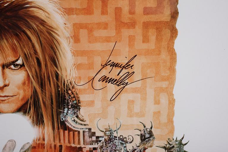 FILMAFFISCH, "Labyrinth", 5 st egenhändiga autografer.