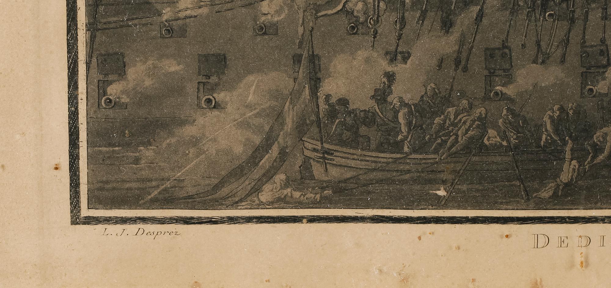 LOUIS JEAN DESPREZ, efter, akvatint, 1700-tal.